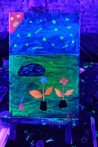 Photo 0 from Neon Brush: Sip and Paint Workshop in the Dark