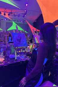 Photo 4 from Neon Brush: Sip and Paint Workshop at Pintxos.Bar!
