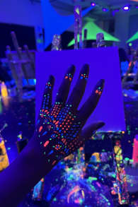 Photo 2 from Neon Brush: Sip and Paint Workshop at Pintxos.Bar!