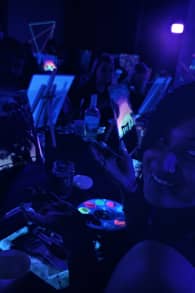 Photo 1 from Neon Brush: Sip & Paint Workshop in the Dark