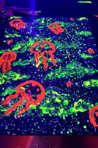 Photo 0 from Neon Brush: A Glow-in-the-Dark Painting Experience