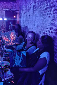 Photo 8 from Neon Brush: Sip and Paint Workshop in the Dark