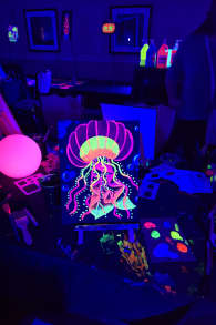 Photo 1 from Neon Brush: A Glow-in-the-Dark Painting Experience