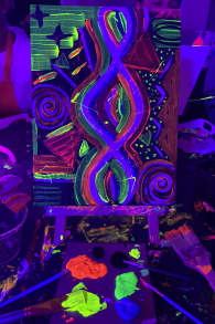 Photo 3 from Neon Brush: A Glow-in-the-Dark Painting Experience