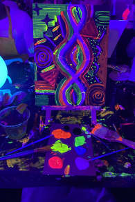 Photo 1 from Neon Brush: A Glow-in-the-Dark Painting Experience
