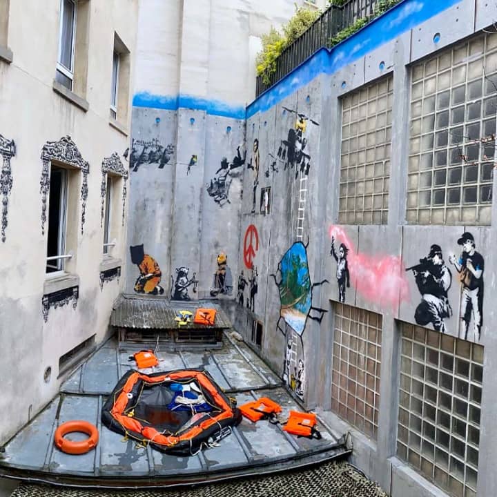 Visite de l'expo "The World of Banksy" + de l'hôtel Walled Off