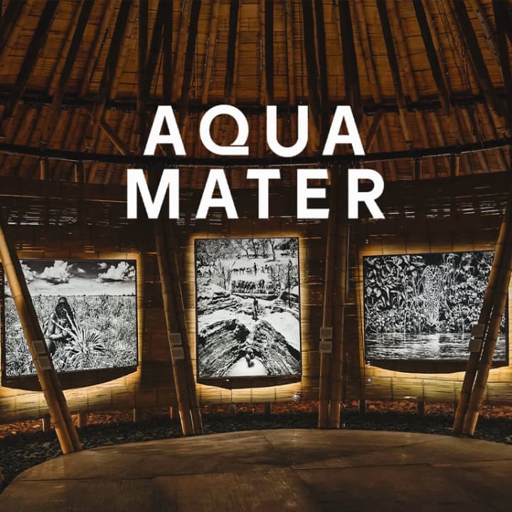 Aqua Mater : Exposition de Sebastião Salgado dans un pavillon en bambou