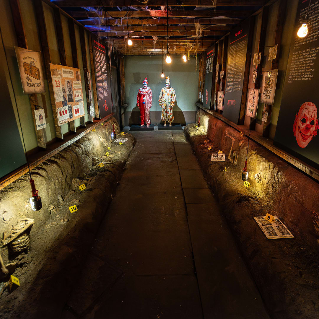 Discover recreated crime scenes